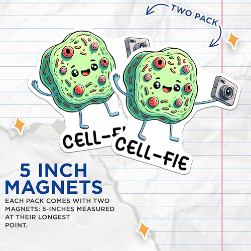 (2 Pack) Cell-fie Magnets - 5" On Longest Side - for Cars, Fridges, Toolboxes - Made in USA - MAG8030