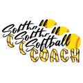 (3 Pack) Softball Coach Decals - Team Sports - Laptop Decals - 3 Inches On Longest Side - Easy Peel & Apply - Made in USA - 3MCS7983