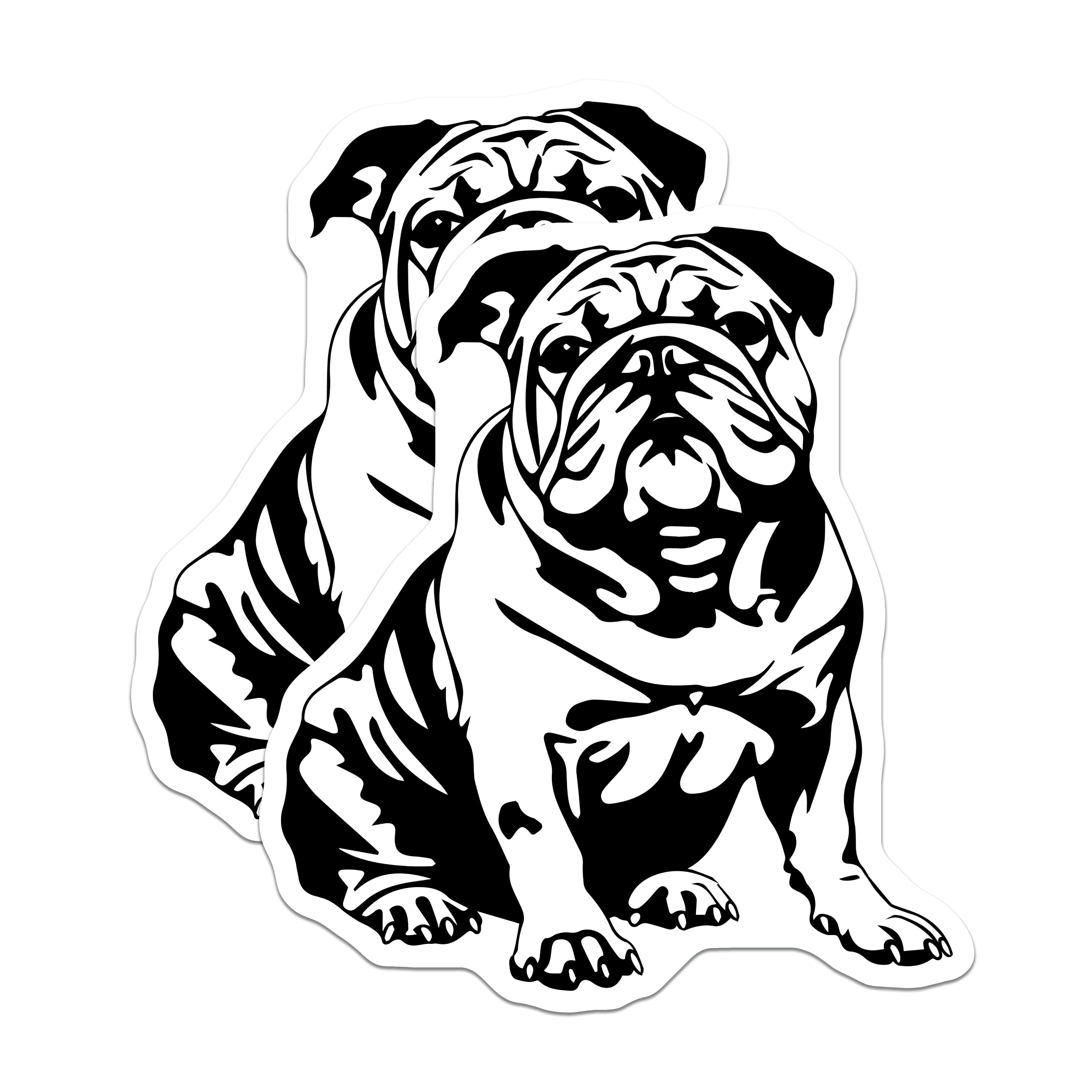 (2 Pack) English Bulldog Magnets - Dog Lover Refrigerator Decor - Pet Parent Kennel Club Style - Animal Breed Collectible - 5 Inches On Longest Side - Thick Durable Magnet - Made in USA - MAG37962