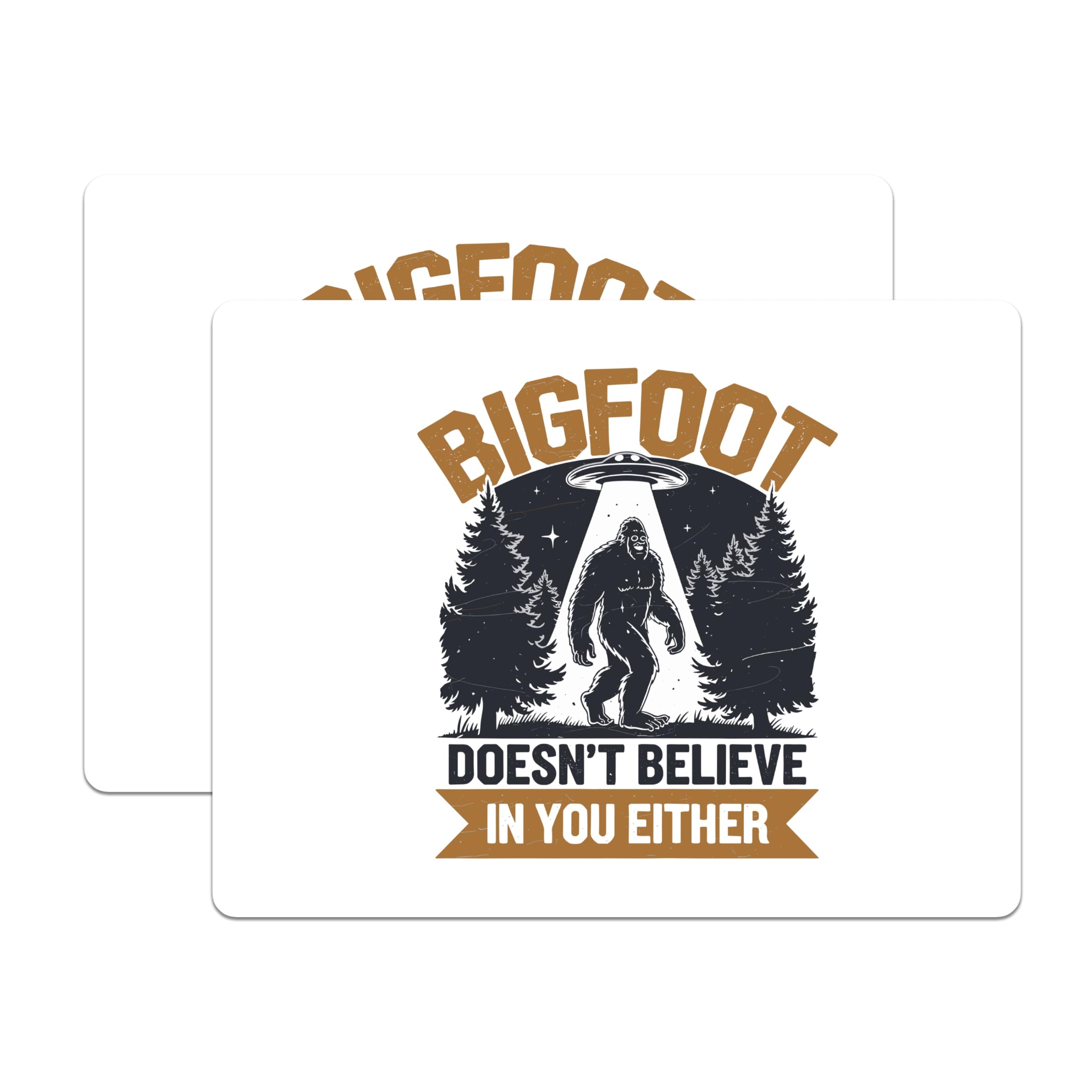(2 Pack) Bigfoot Sasquatch Magnets - Humorous Cryptid UFO Alien Encounter - Refrigerator Locker Appliance Decor - 5 Inches On Longest Side - Thick Durable Magnet - Made in USA - MAG21714