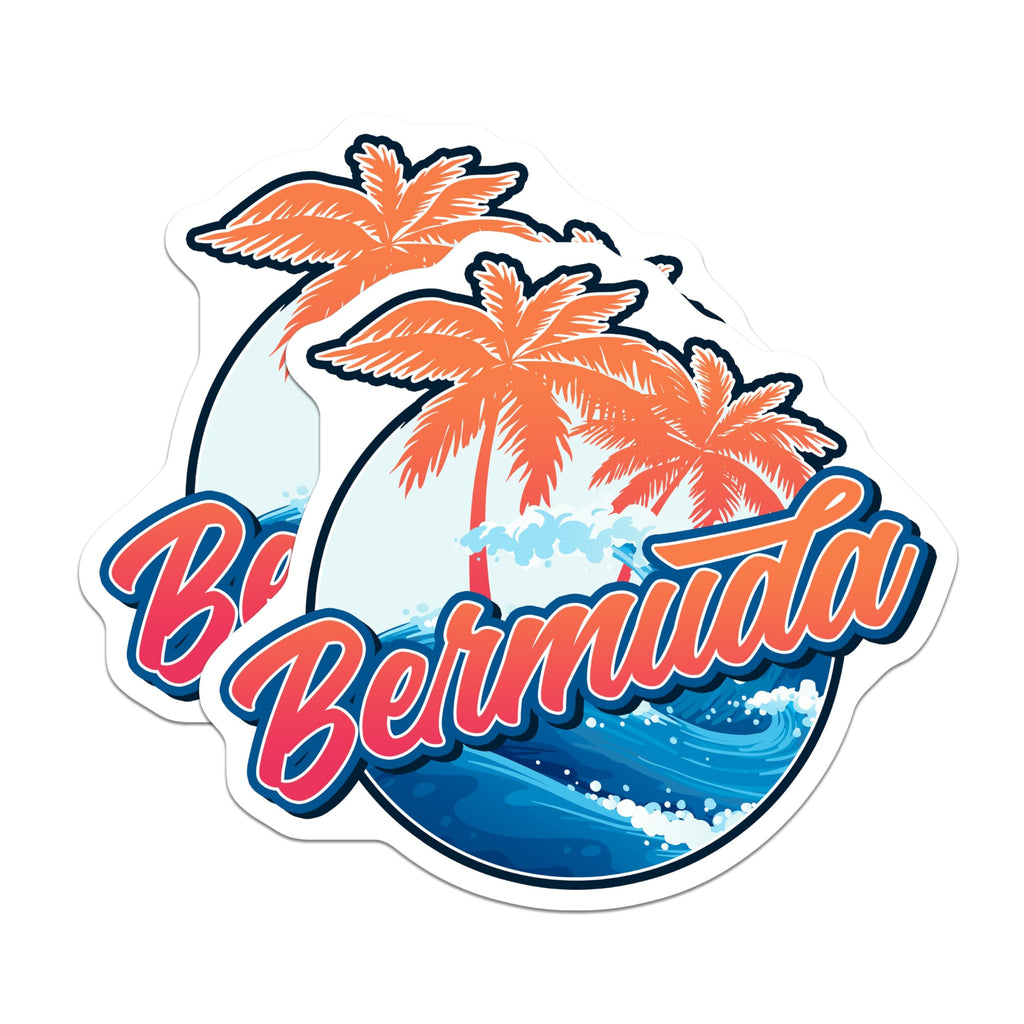 (2 Pack) Bermuda Magnets - Island Vacation Decor - Tropical Travel Souvenir - 5" On Longest Side - Premium Magnet - for Cars, Refrigerators, Toolboxes, Lockers - Made in USA - MAG18017