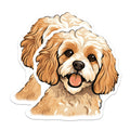 (2 Pack) Cavapoo Dog Magnets - Happy Cockapoo Puppy Decor - Pet Lover Refrigerator Magnet - Cute Animal Art - 5 Inches On Longest Side - Thick Durable Magnet - Made in USA - MAG27303
