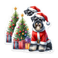 (2 Pack) Schnauzer Santa Christmas Magnets - Cute Dog Holiday Decor - Pet Lover Seasonal Accent - 5 Inches On Longest Side - Thick Durable Magnet - Made in USA - MAG27617