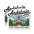 (2 Pack) Andalusia Magnets - Alabama Travel Souvenir - South Alabama Decor - 5" On Longest Side - Premium Magnet - for Cars, Refrigerators, Toolboxes, Lockers - Made in USA - MAG17823