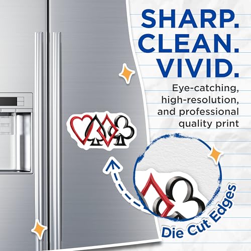 (2 Pack) Card Suit Magnets - Poker Theme - Casino Decor - 5" On Longest Side - for Cars, Fridges, Toolboxes - Made in USA - MAG7084