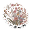 (2 Pack) You are Amazing Magnets - Boho Floral Decor - Inspirational Saying Home Accent - 5 Inches On Longest Side - Thick Durable Magnet - Made in USA - MAG38082