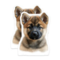 (2 Pack) Cute German Shepherd Puppy Magnets - Dog Mom Present - Animal Lover Decor - 5 Inches On Longest Side - Thick Durable Magnet - Made in USA - MAG28986