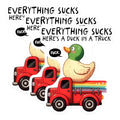 (3 Pack) Duck Truck Decals - Funny Quote Sticker - Laptop Decals - 3 Inches On Longest Side - Easy Peel & Apply - Made in USA - 3MCS8433