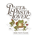 (2 Pack) Pasta Lover Magnets - Funny Kitchen - Frog Eating Pasta Design - Foodie Fridge Magnets - Cute Cartoon Magnet - 5" On Longest Side - for Cars, Fridges, Toolboxes - Made in USA - MAG4207