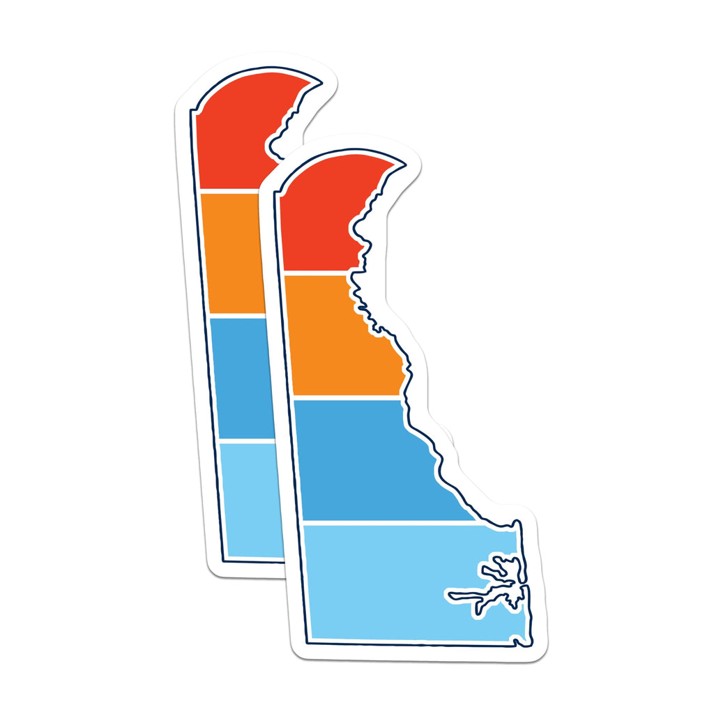 (2 Pack) Delaware State Magnets - Colorful Delaware - Fridge Magnets - 5" On Longest Side - Premium Magnet - for Cars, Refrigerators, Toolboxes, Lockers - Made in USA - MAG17562