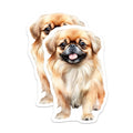 (2 Pack) Pekingese Dog Magnets - Cute Pet Art Magnets - Dog Lover Home Decor - 5 Inches On Longest Side - Thick Durable Magnet - Made in USA - MAG25829