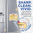 (2 Pack) Be Proud Magnets - Inspirational Quote - Motivational Sign Magnet - Positive Thinking Magnet - 5" On Longest Side - for Cars, Fridges, Toolboxes - Made in USA - MAG4434