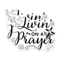 (2 Pack) Livin On A Prayer Magnets - Christian Decor - Religious Fridge Magnets - 5" On Longest Side - Premium Magnet - for Cars, Refrigerators, Toolboxes, Lockers - Made in USA - MAG16784