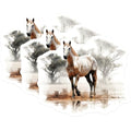 (3 Pack) Horse Decals - Animal Stickers - Laptop Decal - 3 Inches On Longest Side - Easy Peel & Apply - Made in USA - 3MCS2576