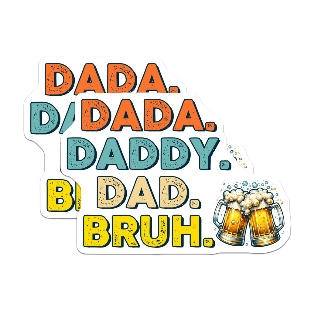 (2 Pack) Dada Daddy Dad Bruh Magnets - 5" On Longest Side - for Cars, Fridges, Toolboxes - Made in USA - MAG7488
