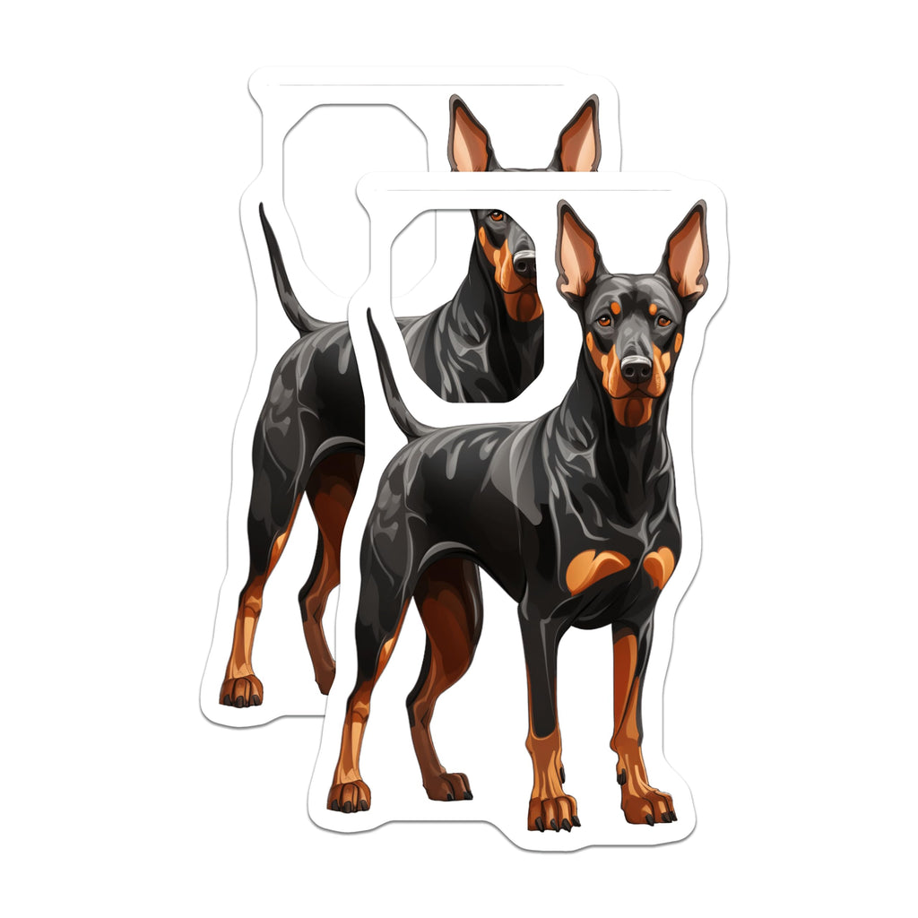 (2 Pack) Doberman Pinscher Magnets - Dog Owner Decor - Canine Lover Accessory - 5 Inches On Longest Side - Thick Durable Magnet - Made in USA - MAG27190