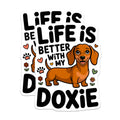 (2 Pack) Dachshund Magnets - Cute Doxie Art - Dog Lover Fridge Decor - 5 Inches On Longest Side - Thick Durable Magnet - Made in USA - MAG26899