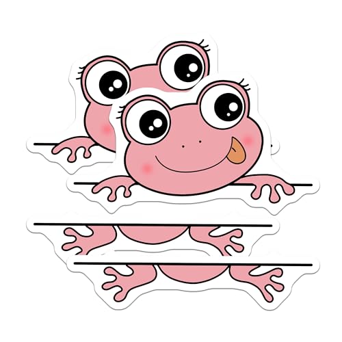 (2 Pack) Cute Frog Magnets - Fun Animal Decor - Kids Room - Refrigerator Magnets - 5" On Longest Side - for Cars, Fridges, Toolboxes - Made in USA - MAG6657