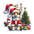(2 Pack) Corgi Santa Magnets - Christmas Dog Holiday Magnets - Pet Lover Decor for Fridge - 5 Inches On Longest Side - Thick Durable Magnet - Made in USA - MAG26139