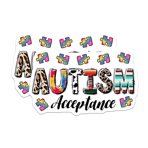 (2 Pack) Awareness Decoration Magnet - Puzzle Piece Design - 5" On Longest Side - Sticks to Smooth Flat Surfaces - Made in USA - MAG9705