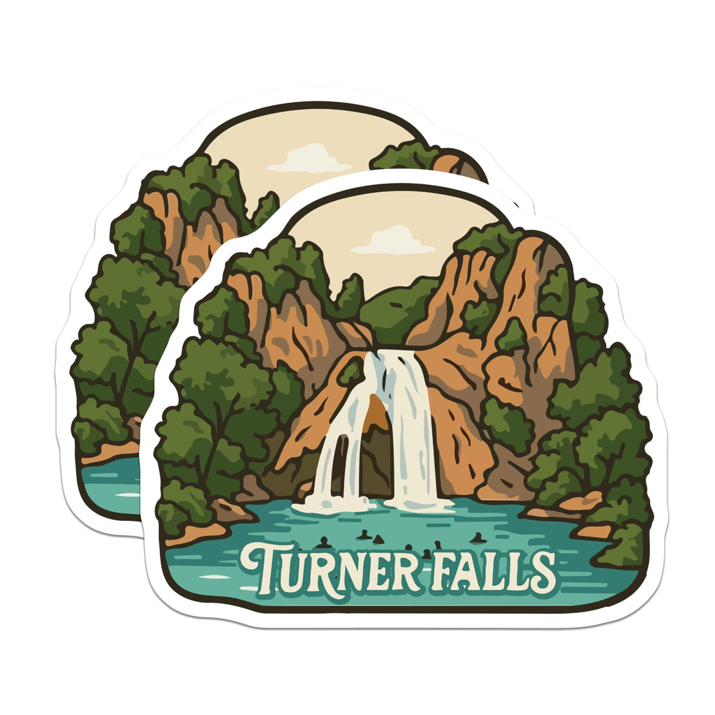 (2 Pack) Turner Falls Magnets - Oklahoma Travel Souvenir - Scenic Nature Landscape - 5 Inches On Longest Side - Thick Durable Magnet - Made in USA - MAG20010