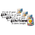 (3 Pack) Serotonin Decals - Mental Health - Store Bought Serotonin Stickers - 3 Inches On Longest Side - Easy Peel & Apply - Made in USA - 3MCS7010