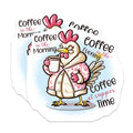 (2 Pack) Grumpy Chicken Fridge Magnets - All Day Beverage Drinker Humor - Quirky Kitchen Decor Art - 5 Inches On Longest Side - Thick Durable Magnet - Made in USA - MAG38954