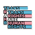 (2 Pack) Trans Rights are Human Rights Magnets - LGBTQ Equality - Pride Support - 5" On Longest Side - Premium Magnet - for Cars, Refrigerators, Toolboxes, Lockers - Made in USA - MAG15009