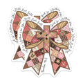(2 Pack) Inspirational Christian Magnets - Psalm 46:5 Scripture - Quilted Bow Faith Decor - Women of God - 5 Inches On Longest Side - Thick Durable Magnet - Made in USA - MAG30026