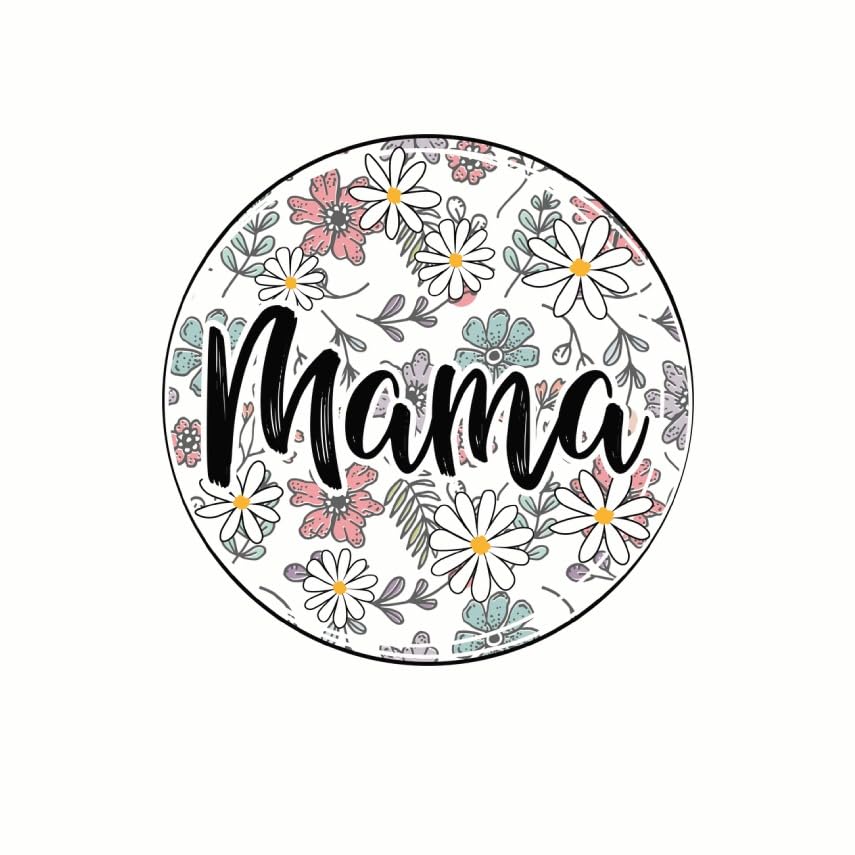 (3 Pack) Mama Flower Decals - Floral Laptop Decal - Mother's Day Gift Decals - 3 Inches On Longest Side - Easy Peel & Apply - Made in USA - 3MCS7727