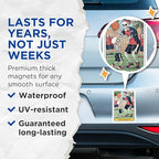 (2 Pack) Skeleton Basketball Magnets - Funny Athlete Skeleton - Basketball Player - Unique Skeleton Design - 5" On Longest Side - for Cars, Fridges, Toolboxes - Made in USA - MAG4443