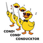 (3 Pack) Conducktor Decals - Duck Conductor - Funny Duck - Laptop Decal - 3 Inches On Longest Side - Easy Peel & Apply - Made in USA - 3MCS8714