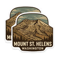 (2 Pack) Mount St Helens Magnets - Washington Volcano Decor - Pacific Northwest Adventure Souvenir - 5 Inches On Longest Side - Thick Durable Magnet - Made in USA - MAG19605