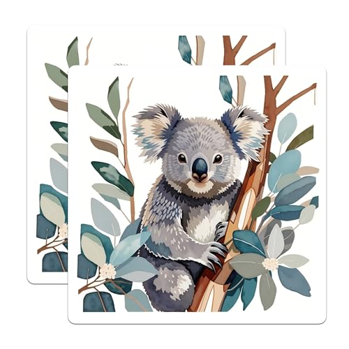 (2 Pack) Cute Koala Bear Magnets Magnets - Animal Lovers - Unique Home Decor - 5" On Longest Side - Made in USA - Sticks to Refrigerators & Metal Surfaces - MAG8691
