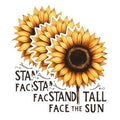 (3 Pack) Sunflower Decals - Stand Tall Face The Sun - Floral Laptop Decals - 3 Inches On Longest Side - Easy Peel & Apply - Made in USA - 3MCS1819