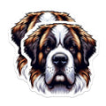 (2 Pack) Saint Bernard Magnets - Dog Breed Art - Refrigerator Decor - 5" On Longest Side - Premium Magnet - for Cars, Refrigerators, Toolboxes, Lockers - Made in USA - MAG15357