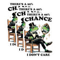 (3 Pack) Frog Decals - Funny Frog - I Dont Care Decal - 3 Inches On Longest Side - Easy Peel & Apply - Made in USA - 3MCS6382