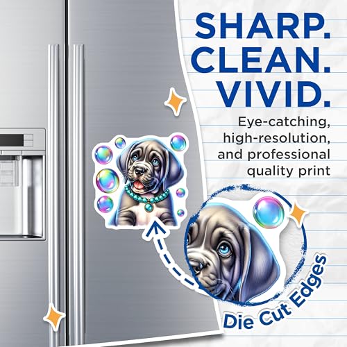 (2 Pack) Dog Lover Decor Magnet - 5" On Longest Side - Sticks to Smooth Flat Surfaces - Made in USA - MAG9626
