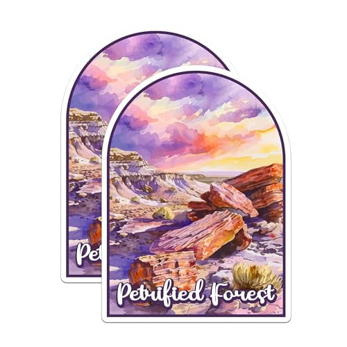 (2 Pack) Petrified Forest National Park Bumper Magnet - US National Park - Choose from 63 Parks - 5" On Longest Side - Decal for Car Bumper, Laptop, Water Bottle, Wall, and Window - MAG1536