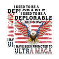 (2 Pack) Deplorable to Ultra MAGA Stickers - Political Sticker Decal - Patriotic Bald Eagle Sticker - 5" On Longest Side - Sticks to Smooth Flat Surfaces - Made in USA - BMCS6316