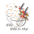 (2 Pack) Watch Me Whip Stickers - Baking Stickers - Whisk Stickers - Cook Stickers - Kitchen Decor - 5" On Longest Side - Sticks to Any Smooth Flat Surface - Made in USA - BMCS3051