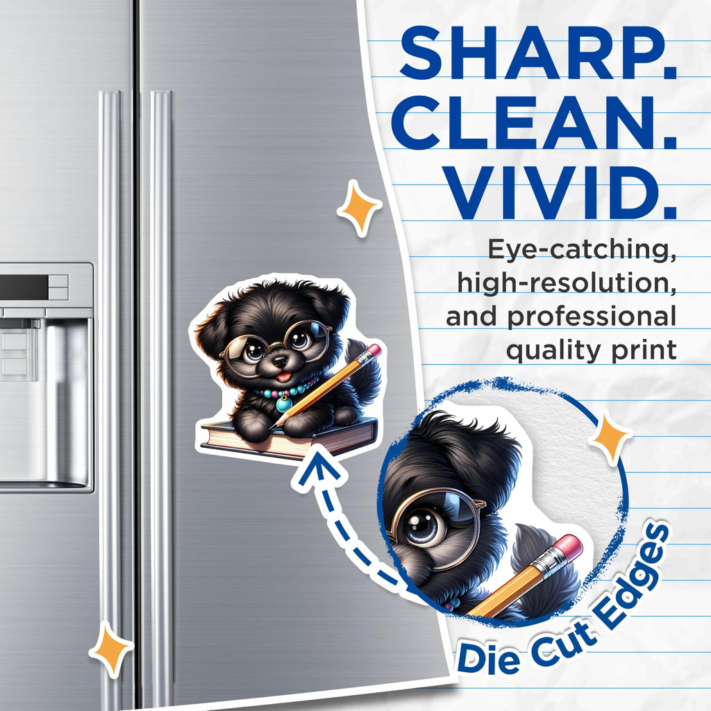 (2 Pack) Dog Lover's Fridge Decor Magnet - 5" On Longest Side - Sticks to Smooth Flat Surfaces - Made in USA - MAG9391