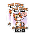 (2 Pack) Funny Cat Magnets - This Towel Has Seen Things Fridge Magnets - Kawaii Kitten Home Decor - Cat Lover Humor Magnet Set - 5" - Durable Magnet - Made in USA - MAG37436