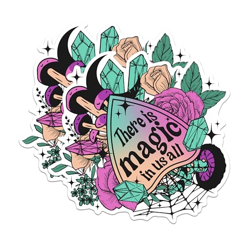 (2 Packs) There is Magic in Us All Stickers - Magical Mystical Metaphysical Decals - 5 Inches On Longest Side - Premium Vinyl Decal - Sticks to Any Smooth Flat Surface - Made in USA - BMCS2539