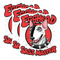 (3 Pack) Bull Terrier Decals - Egghead Dog - Sass Master Decal - 3 Inches On Longest Side - Easy Peel & Apply - Made in USA - 3MCS7296