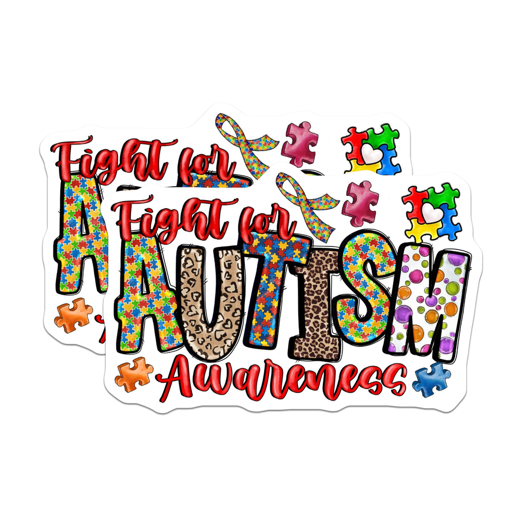 (2 Pack) Autism Awareness Magnets - Puzzle Piece Neurodiversity Support - Special Needs Advocate Refrigerator Magnets - 5 Inches On Longest Side - Thick Durable Magnet - Made in USA - MAG28622