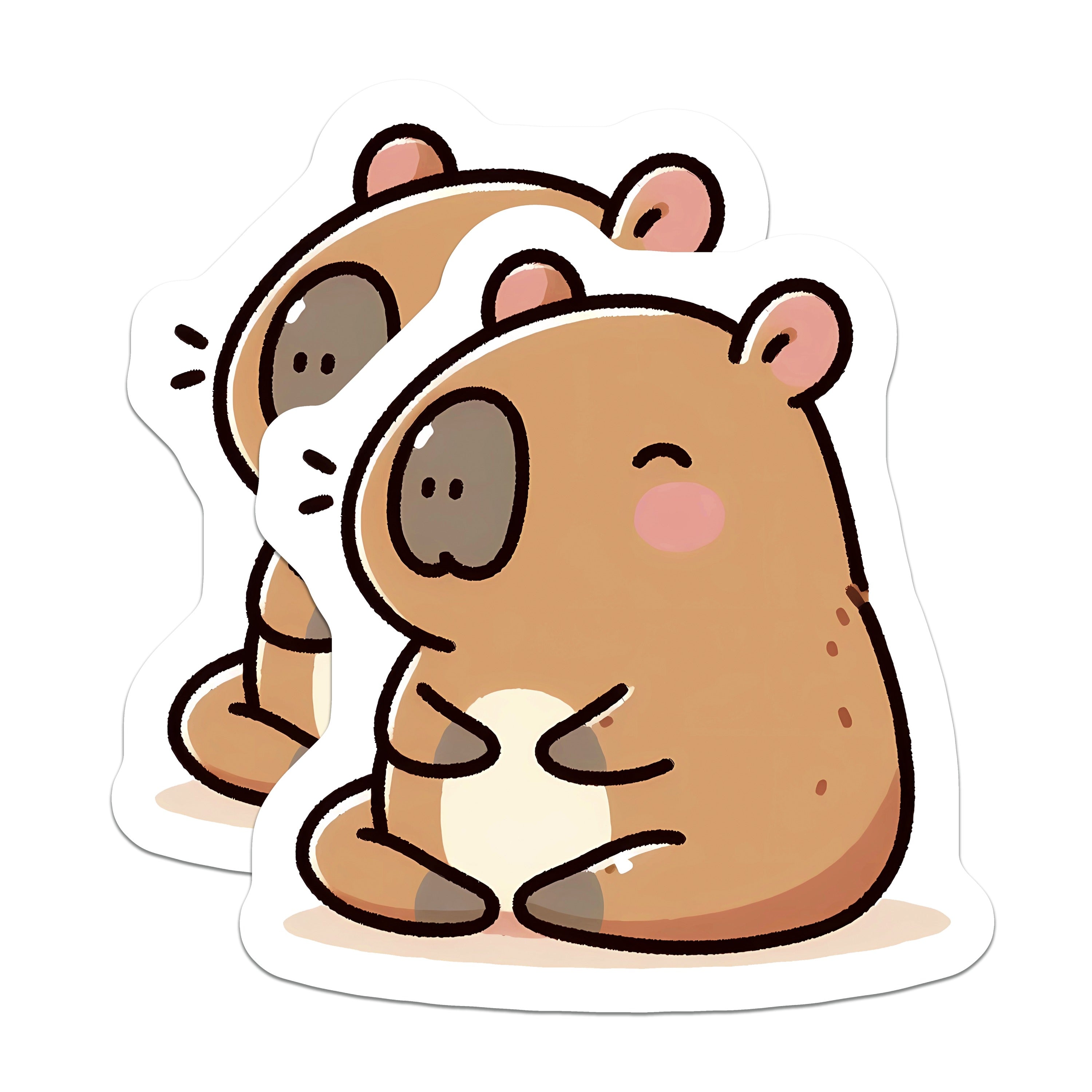 (2 Pack) Cute Capybara Magnets - Kawaii Animal Fridge Decor - Adorable Locker Decor for Students - 5 Inches On Longest Side - Thick Durable Magnet - Made in USA - MAG39933