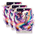 (3 Pack) Dragon Boba Decals - Mermaid Skeleton Sticker - Bubble Tea Laptop Decal - 3 Inches On Longest Side - Easy Peel & Apply - Made in USA - 3MCS0276