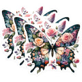 (3 Pack) Floral Butterfly Decals - Nature Inspired Stickers - Laptop Decal - 3 Inches On Longest Side - Easy Peel & Apply - Made in USA - 3MCS0065