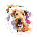 (2 Pack) Irish Terrier Dog Magnets - Watercolor Pet Art - Happy Dog Lover Kitchen Decor - 5 Inches On Longest Side - Thick Durable Magnet - Made in USA - MAG29987